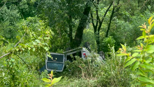 Uncontrolled taxi accident in nainital