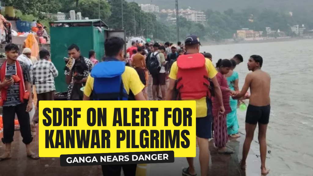 SDRF Boosts Kanwar Yatra Safety in Rishikesh Amid Rising Ganga sdref on alert for kanwar pilgrimages