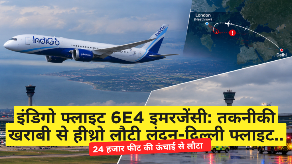 इंडिगो फ्लाइट 6e4 इमरजेंसी
