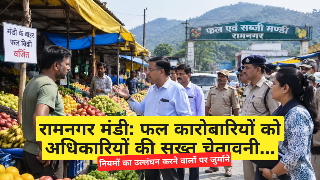 रामनगर मंडी: फल कारोबारियों को अधिकारियों की सख्त चेतावनी